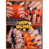 288PCS Halloween Fake Nails EBANKU Halloween Short Square False Nails with Nail Adhesive Tabs Press on Nails Full Cover Glossy Skull Bat Artificial Fingernails for Women Girls Nail Art Decoration