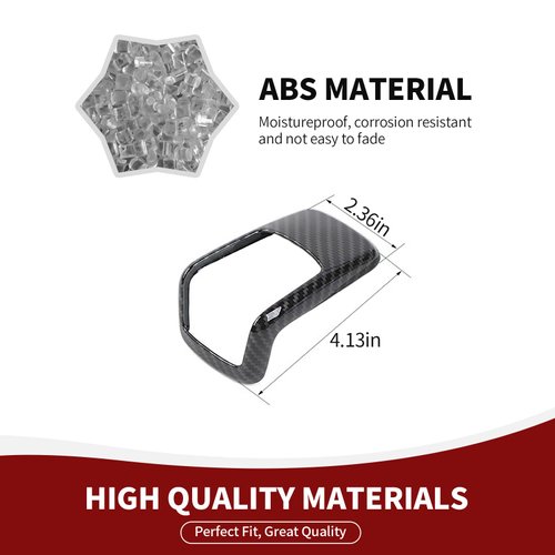 RAZPOY Gear Shift Knob Trim Cover Compatible with 2022 2023 Chevy Silverado Carbon Fiber Interior Accessories