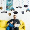 Sumind 25 Pieces Police Party Hanging Swirls Police Party Decorations Police Birthday Party Supplies Hanging Decor Spirals and Swirls for Party