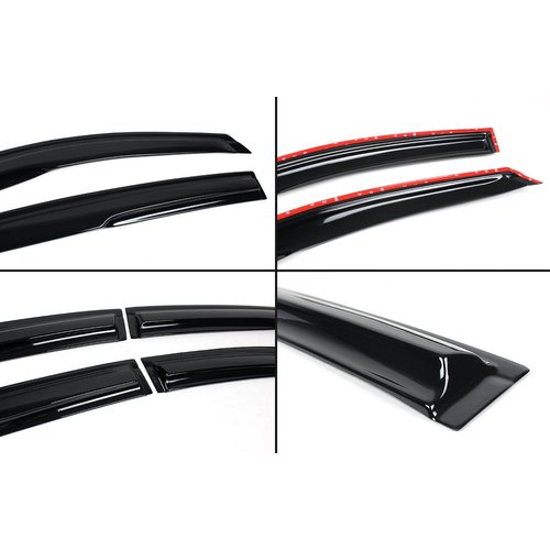 JDM 3D Aero Wavy Style Window Visor Rain Guard Deflector Compatible with 2018-2021 Honda Accord LX EX Sport