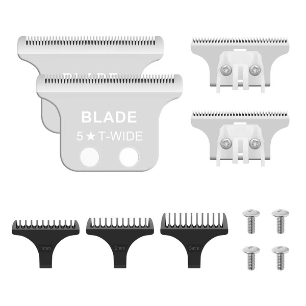 Audoc #2215 T Wide Adjustable Trimmer Blades for Whal 5 Star Series Detailer (8081) and Cordless Detailer LI (8171) Hair Clippers Blades-Model 2215