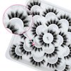 False Eyelashes Natural Look Synthetic Fibers Long Big Eyelashes Lashes Pack 10 Pairs by PANLOPU (B07-15x18x15mm)