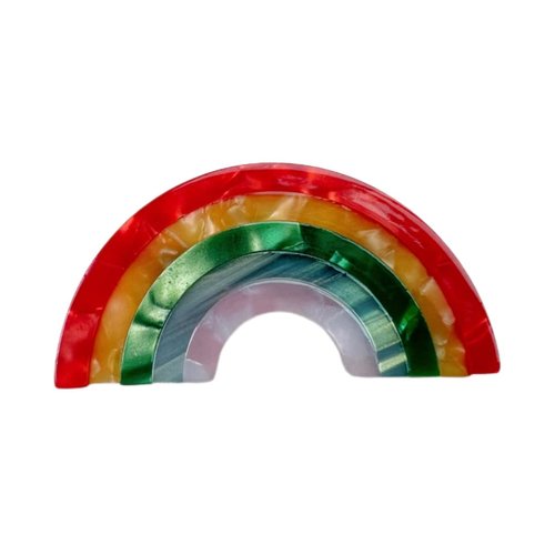 Colorful Rainbow Hair Clips,Cellulose Acetate Hair Clips,Small Claw Clips for Girl,Hair Accessories for Women,Pack of 2