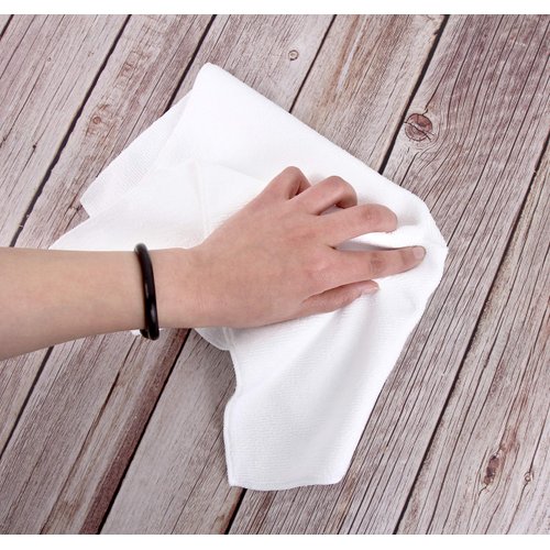 Dri Professional Extra-Thick Microfiber Cleaning Cloth 12 Pack White (16IN x 16IN, 300GSM, Commercial Grade All-Purpose Microfiber Highly Absorbent, LINT-Free, Streak-Free Cleaning Towels)