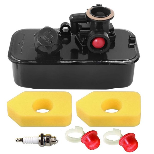 795477 Carburetor with 494406 Fuel Tank set for BS 498809 498809A 795469 794147 699660 794161 498811 Carb with 698369 Air Filter Primer bulb kit