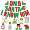 Christmas Movie Decorations, Movie Christmas Decorations includes Santa I Know Him Banner and Santa I Know Him Christmas Hanging Swirls for Xmas Winter Holiday Dinner Party Supplies
