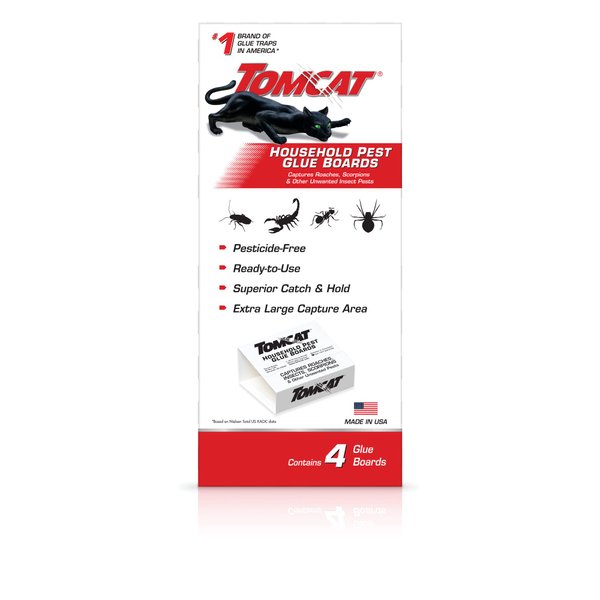 Tomcat Household Pest Glue Trap, 4-Pack