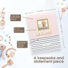Pearhead Hello Baby First 5 Years Memory Book, Baby Girl Keepsake for New and Expectant Parents, Pregnancy And Milestone Journal, Pink