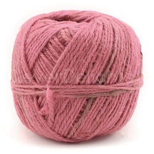 CleverDelights Rustic Pink Jute Twine - 100 Yards - 2mm Diameter - Eco-Friendly Natural Jute String