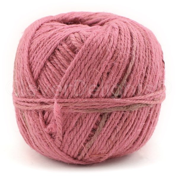 CleverDelights Rustic Pink Jute Twine - 100 Yards - 2mm Diameter - Eco-Friendly Natural Jute String
