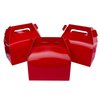 ONE MORE 25-Pack Gable Red Candy Treat Boxes,Small Goodie Gift Boxes for Wedding and Birthday Party Favors Christmas Box 6.2 x 3.5 x 3.5 inch