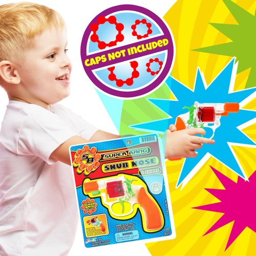 JA-RU Ring Cap Gun Super Bang See-Thru Hot Shots (2 Units) Quality Plastic Great Bang Party Favors Supplies for Kids. Plus Sticker 900-2s
