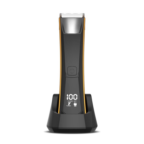 SKERTS Electric Hair Trimmer for Men, 2 Speeds Groin Hair Trimmer for Pubic Hair, Waterproof Body Groomer Trimmers, Replaceable Ceramic Blades, Ball Trimmer/Shaver Hygiene Razor,USB Recharge Dock
