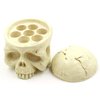 Tattoo Ink Cup Holder - Yangna 7 Holes Tattoo Pigment Ink Cup Holders Skull Head Stand Tattoo Ink Cap Holders Hard Resin Tattoo Ink Holder Tattoo Pigment Cap Holder for Tattoo Ink
