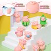 19 Pcs Miniature Figurines Toys Figure Animal Toys Set Cute Figurine Cake Toppers Mini Garden Miniature Figurines Landscape Decor for Home Desk Party Decorations (PVC,Pig)