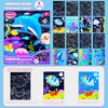 BAOXUE Scratch Art for Kids, Sea Black Rainbow Scratch Paper Set-Arts and Crafts & Supplies, DIY Activity & Party Games, Magic Paper Gifts for Toddlers, Girls, Boys