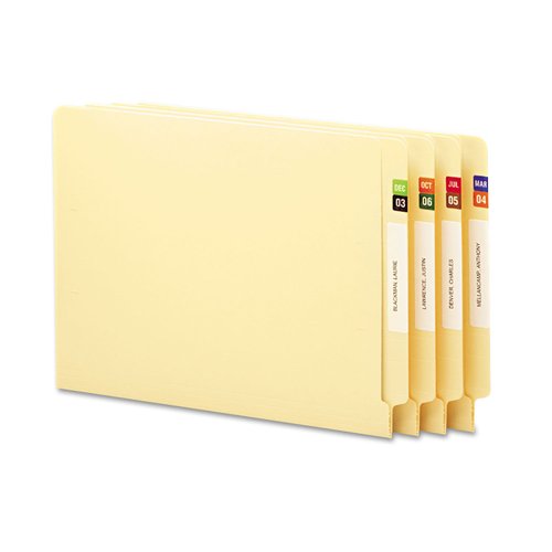 Smead 67450 Monthly End Tab File Folder Labels Assorted Colors 250 per Month 3000/Box