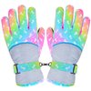 PAMAID Kids Gloves Winter Snow Gloves Waterproof Ski Gloves for Girls, Toddler Snow Gloves Outdoor Snowboard Gloves (Rainbow)