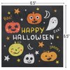 Multicolor Spooky Friends Paper Napkins (Pack of 16) - Fun & Unique Design, Durable & Eco-Friendly Material - Ideal for Halloween Parties, 6.5" x 6.5"