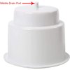 Amarine Made 4Pcs Recessed Drop in Plastic Cup Drink Can Holder with Drain for Boat, Cup Holder for Boat, Boat Cup Holders for Drinks, Plastic Cup Holder, Marine Cup Holder Insert, White