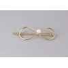 Gold Infinity Barrette Outline Shape Metal Hair Clip Barrette Gold Shiny Clip Colored Hair Clips For Women Girls
