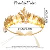 Catery Gold Leaf Headband Raw Crystal Quartz Headbands Light up Crown Headbands Gold Goddess Headpiece Bridal Headdress Festival Wedding Bride Hair Accessories for Women and Girls