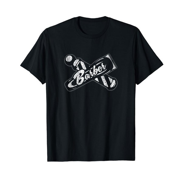 Barber Pole and Hair Clippers T-Shirt