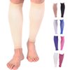 Doc Miller Calf Compression Sleeve 1 Pair 15-20 mmHg Firm Support Graduated for Sports Running Recovery Shin Splints Varicose Veins (Pale Skin, S)