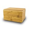 OneWorld Memorials Bamboo Box Bamboo Memorial Urn for Cats and Dogs - Medium - Holds Up to 85 Cubic Inches of Ashes - Natural Brown Pet Cremation Urn for Ashes