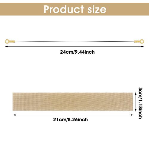 10 Pieces Impulse Sealer Replacement Parts 8 Inch Heat Seal Strips Replacement Element Grip Impulse Sealer Heating Element Service Spare Repair Kit, 200mmx2mm