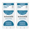 Schmidt's 100% Natural Origin Ingredient Deodorant Stick Fresh Rain & Birch 2 Count for 24-Hour Odor Protection 2.65 oz
