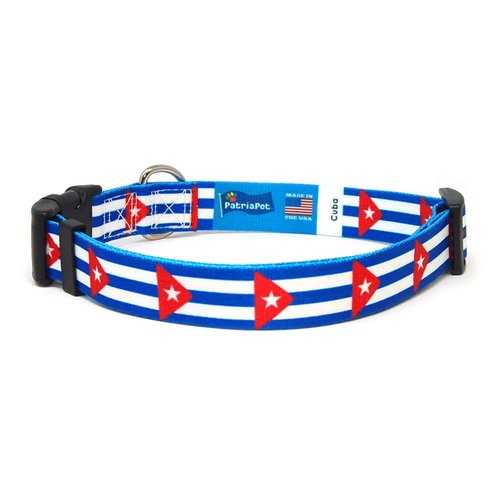 Cuba Dog Collar | Cuba Flag | Quick-Release Buckle | Made in NJ, USA | for Small Dogs