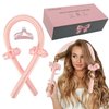 Heatless Curling set,Silk Curls Rod Headband,No Heat Rollers to Sleep in Overnight,Satin Hair Curlers for Long and Medium Hair(Pink)