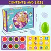 LOOIKOOS Stamp Set Matching Easter Eggs for Kids,12PCS Montessori Fun Toy Fruits Vegetables Animals Stamp Toy Gift for 2 3 4 5 Years Toddlers
