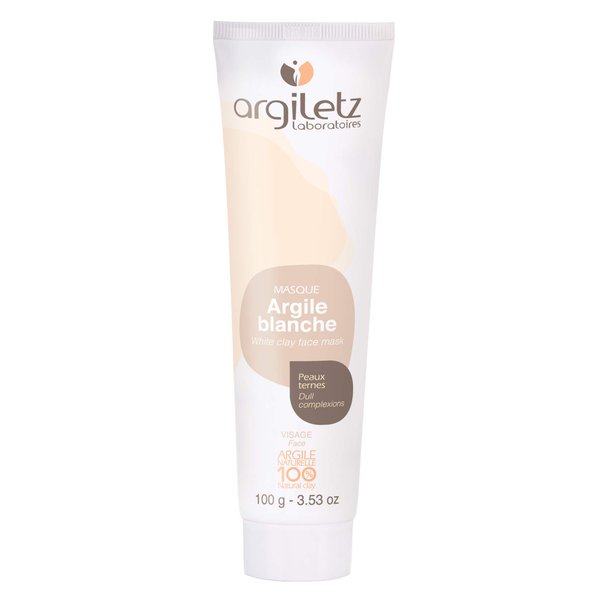 Argiletz white clay face mask for dull skin 100g / 3.53 fl.oz. 100% sourced and produced in France. Finest grade of clay.