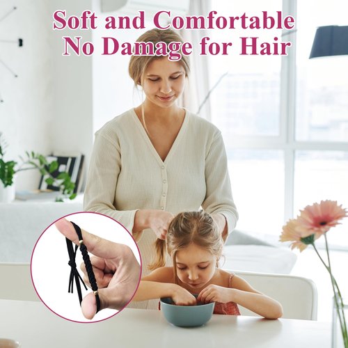 25pcs Boho Hair Ties Bracelets for Women, Cute Hair Tie Elastices Bracelet for Thick Hair/Pony Tails, Soft Hair Ties for Thick & Thin Hair, Dual-Use Hair ties Accessories No Damage Hair(Multi-color)