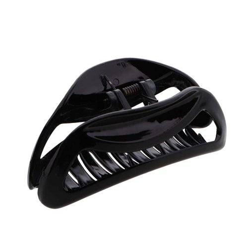 3.5 Inch Cutout Acrylic Jaw Clip Hair Claw Clip For Women - Panther Black