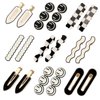 KICOSY 18pcs Checkered Hair Clips No Bend Hair Clips No Crease Hair Clips Black White Checker Hair Barrettes Checker Hair Clips Cute Hair Clips Hair Accessories for Women