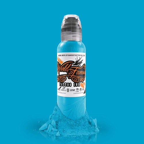 World Famous Light Blue Tattoo Ink, Vegan and Professional Ink, Made in USA, Greenland Ice Blue, .5 oz