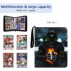 Football Card Binder 4 Pocket Fits 400 Cards with 50 Removable Sleevesves, Trading Card Binder Sports Card Binder Basketball Card Binder Baseball Card Binder Trading Card Albums (Football-Plus)