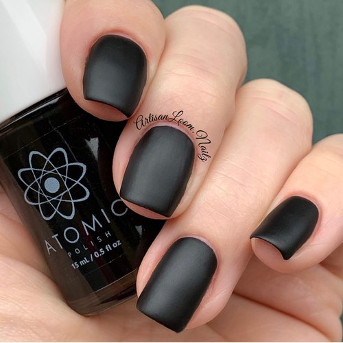 Matte Black Nail Polish - Atomic Polish - Carbon (C) Matte