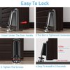 Door Jammer Door Stopper, Portable Door Security Lock for Travel/Apartment/Safety Self Defense/Personal Protection, Aluminum Alloy Anti-Slip Door Lockdown Security Device (Red)