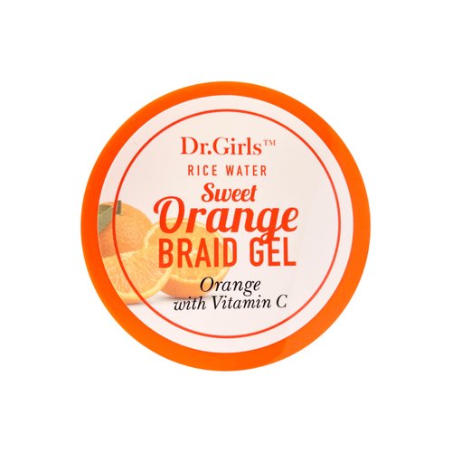 R&B Collection Dr. Girls Rice Water Lock & Twists Sweet ORANGE Braid Gel Extra Mega Hold (8.45 oz) - Orange with Vitamin C