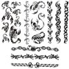 Yesallwas Black Bracelets Scorpion Totem Tattoo Stickers Temporary Tattoos Fake Tattoos 4 Sheets