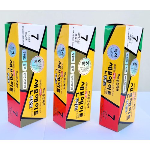 Dongsung Seven Eight Hair Dye Ammonia Free Creamy Type Hair Color 7 Natural Black Brown (Pack of 3)