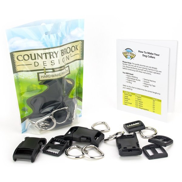 Country Brook Design - Easy DIY Dog Collar Kit Makes (10) 5/8 Inch Collars