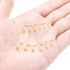 Ruifan 12PCS 20G 316L Surgical Steel 1.5mm 2mm 2.5mm 3mm 3.5mm 4mm Clear Round Diamond Cubic Zirconia Crystal Nose L Shaped Studs Rings Piercing Jewelry - Gold