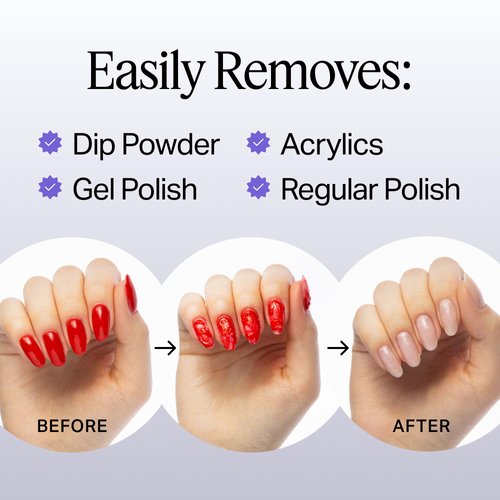 Nailboo 100% Acetone Nail Polish Remover, Gel Polish Remover for Nails, Pure Acetone Polish and Dip Powder Remover, Nail Salon Quality Removal, 16 Fl Oz