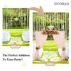 DUOBAO Chiffon Backdrop Curtain 10FTx10FT Peach Shower Curtain Chiffon Backdrop for Wedding Sheer Chiffon Backdrop Curtains 2 Panels 59"x120" Chiffon Fabric Drape for Wedding Party