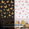 SAOROPEB Glow in The Dark 3D Butterfly 24 Pcs 3 Sizes, Luminous Butterfly Stickers for Ceiling or Wall, Glow in The Dark Party Supplies, Removable Luminous Stickers for Kids Babys Nursery (Orange)